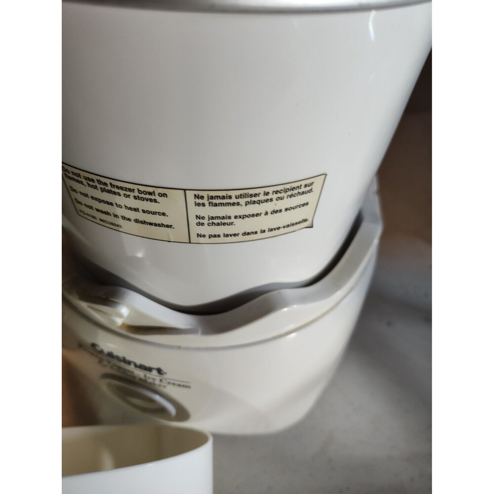 Cuisinart Ice Cream Frozen Yogurt & Sorbet Maker Model ICE-20 Tested Works 1258 - Picture 6 of 8